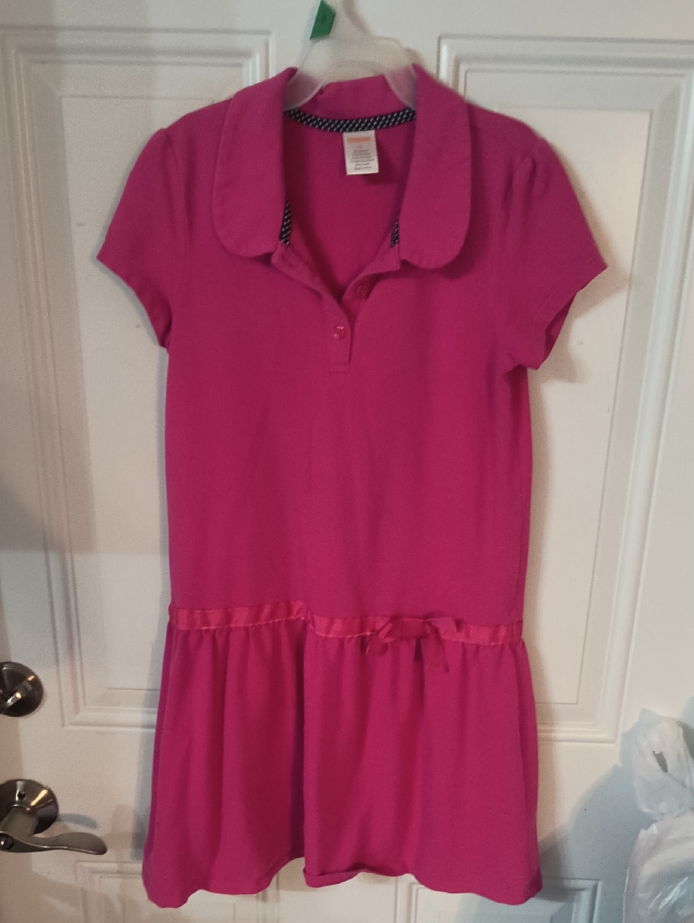 Gymboree Hot Pink Polo-Style Dress with Ribbon Waist